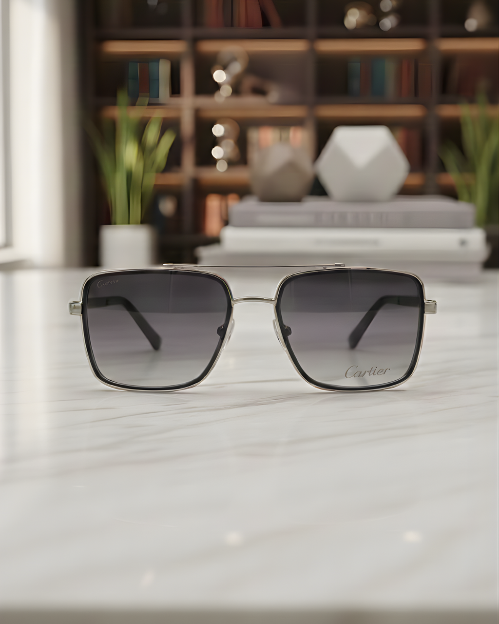 Silver Cartier Sunglasses for Men