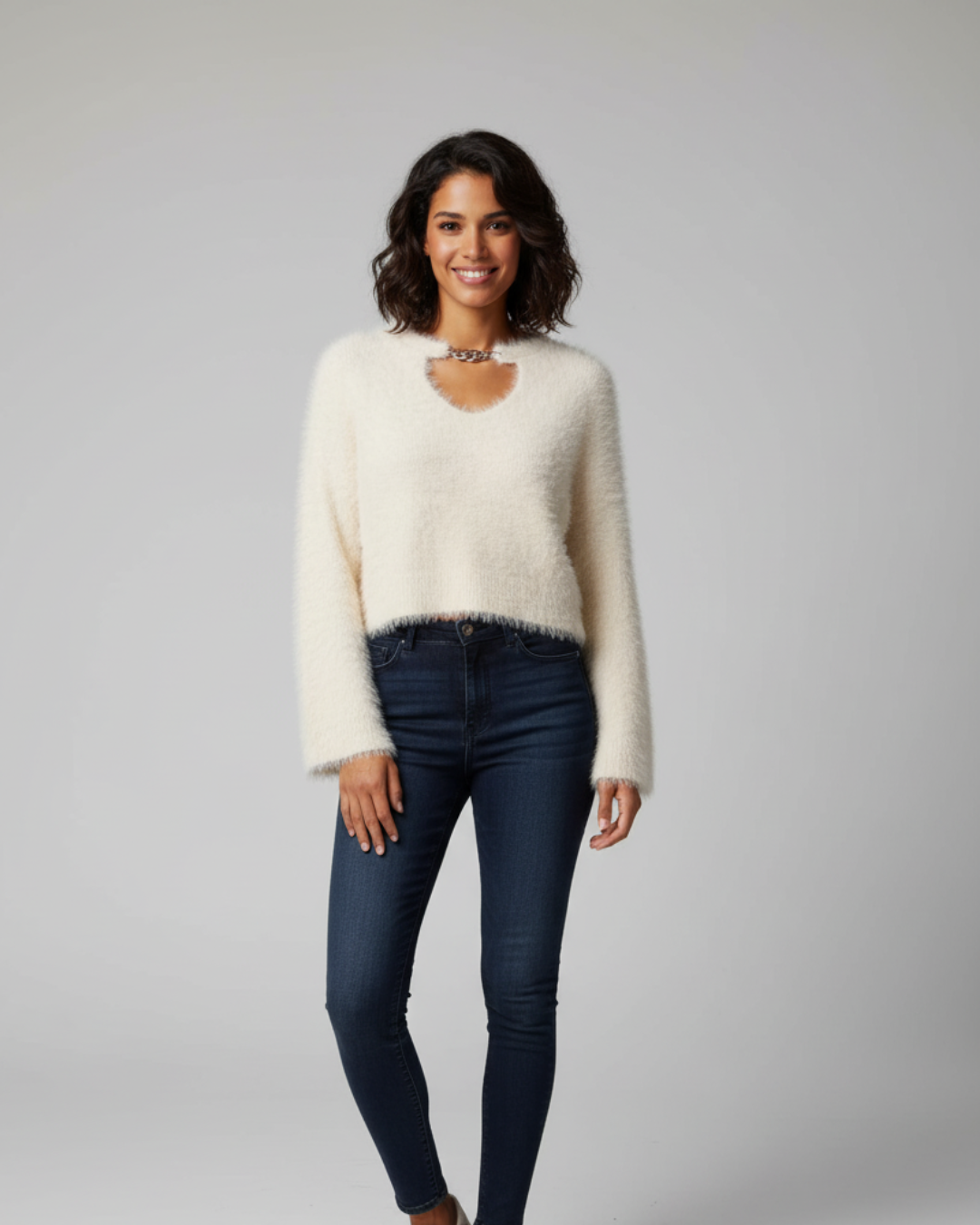 Off White Fur Sweater