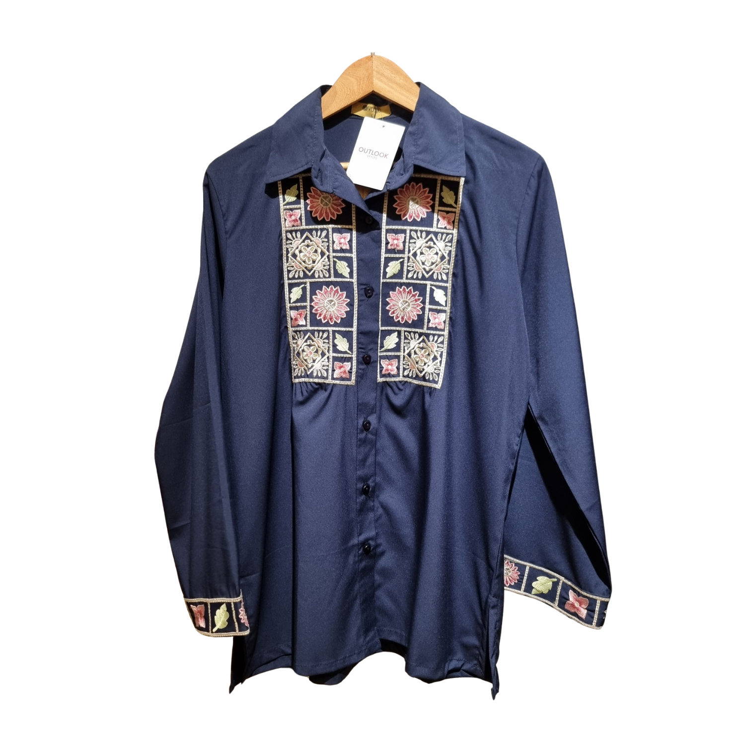 black top Eastern with box pattern
