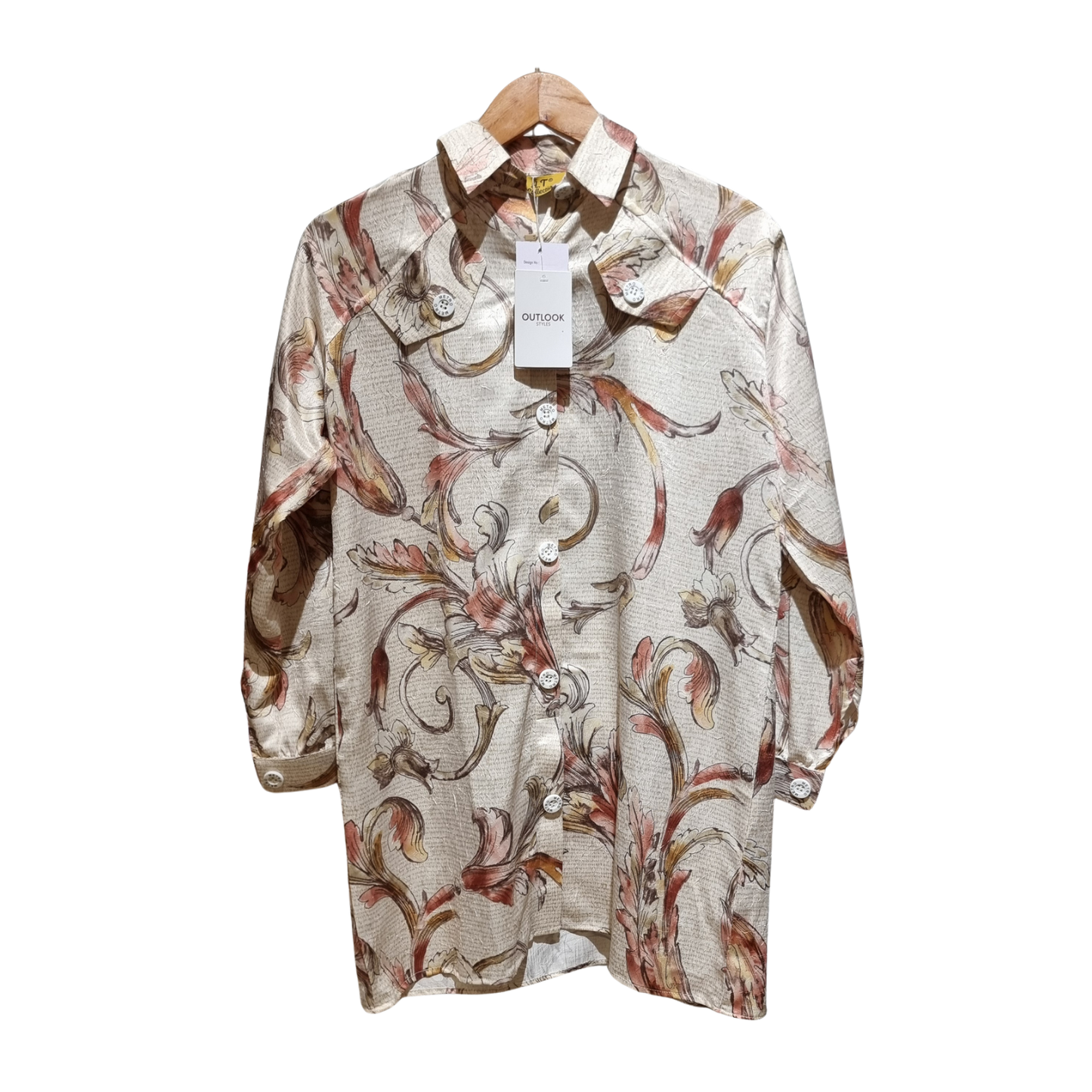 Baroque Silk: 2-Piece Filigree Printed Co-ord Set