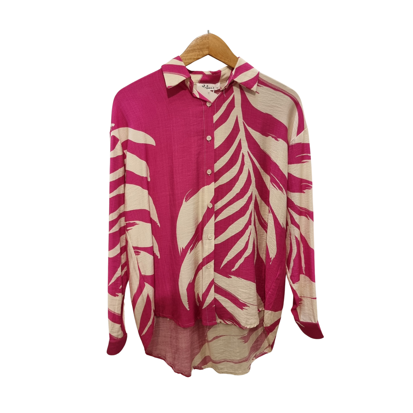 🌸 Pink Tropical Leaf Co-Ord Set – Effortless Summer Style U(0282)