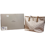 Coach City Tote in Horse and Carriage Print Canvas with Gold Hardware