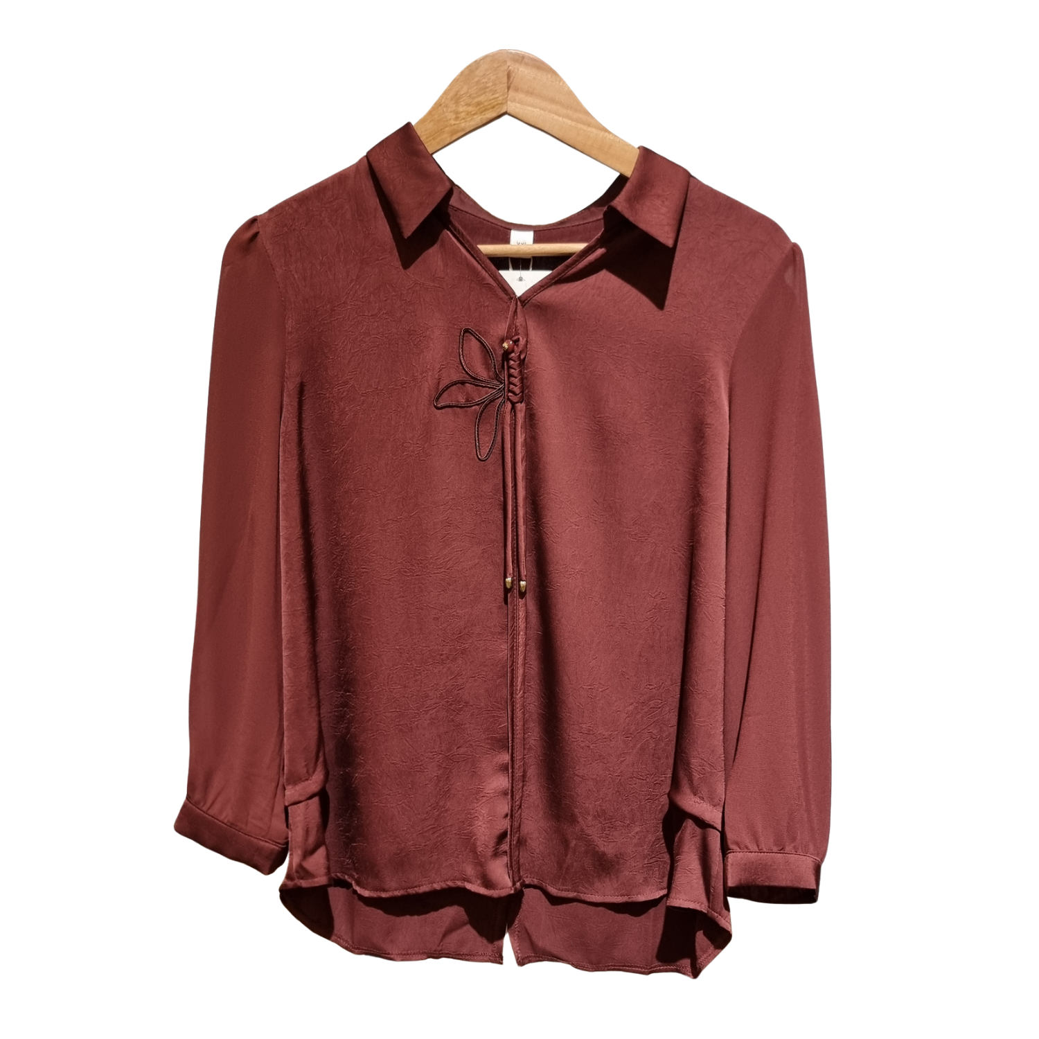 Bow-Detail Jacquard Blouse