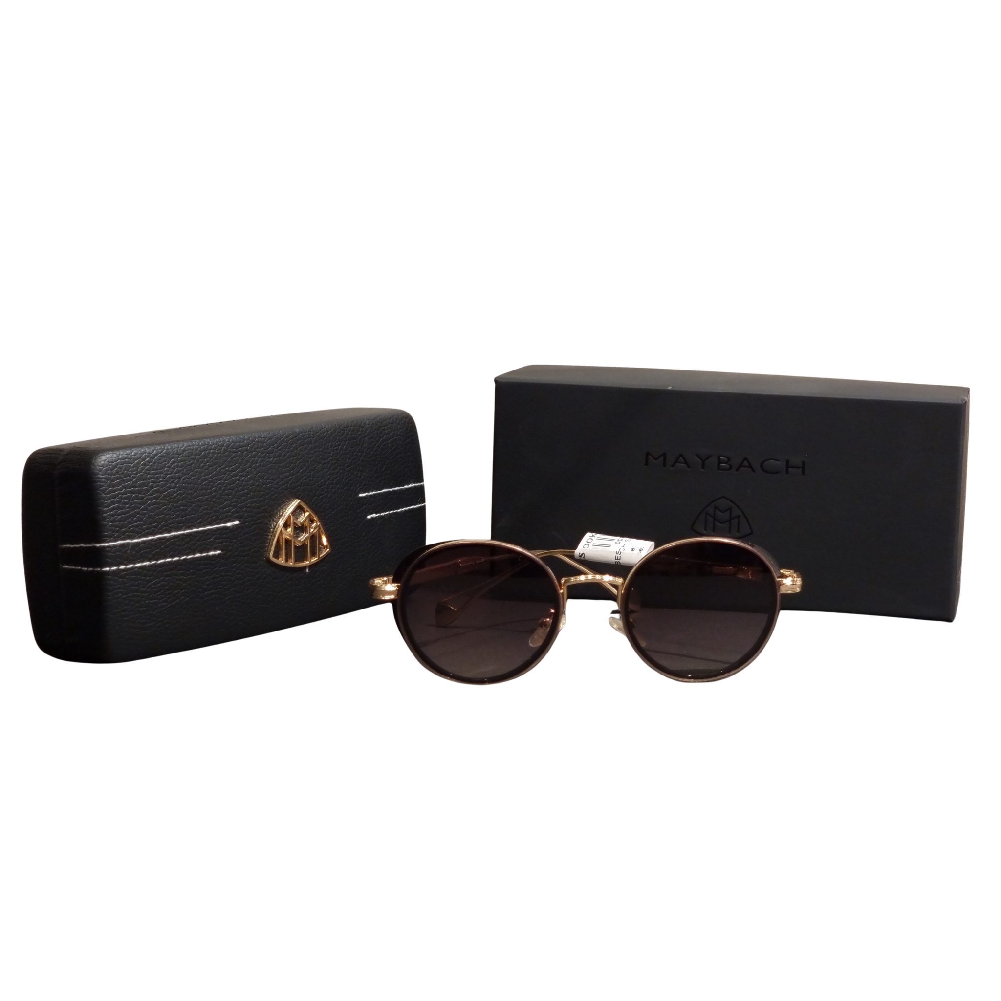 Maybach Vintage Luxe Round Aviators with Rose-Tint Lenses