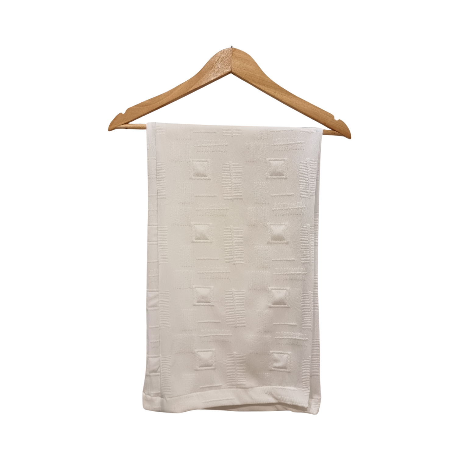 Elegant White Textured Co-Ord Set – Cropped Shirt & Wide Leg Pants | Premium Summer Outfit U(0239)