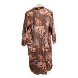 Women's Printed Long Shirt with Wide-Leg Pants – Elegant Floral & Paisley Co-Ord Set U(0310)