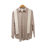 Striped Button-Down & Cargo Wide-Leg Set