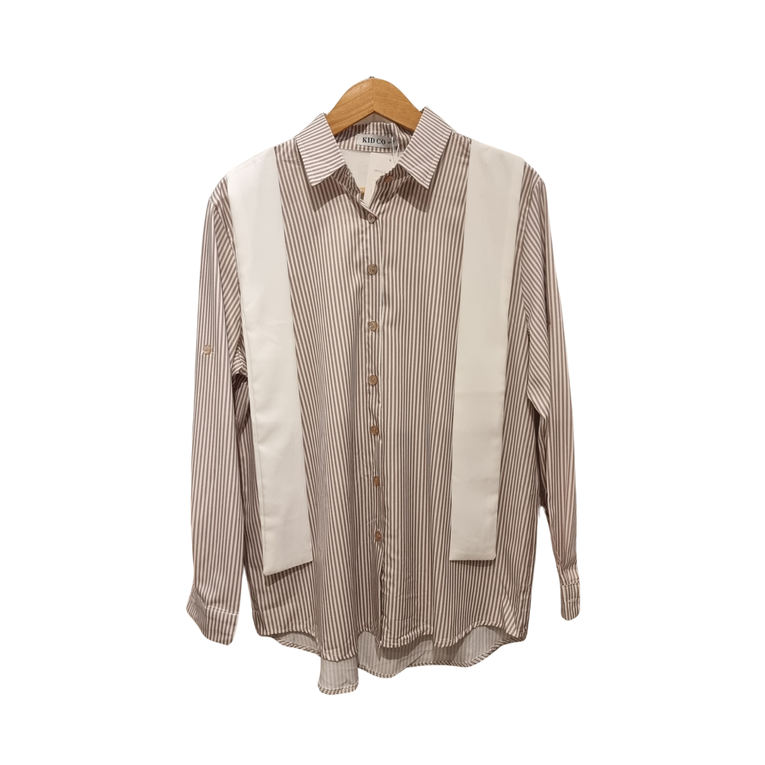 Striped Button-Down & Cargo Wide-Leg Set