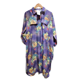 Women's Printed Long Shirt with Wide-Leg Pants – Elegant Floral & Paisley Co-Ord Set U(0310)