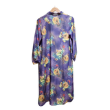 Women's Printed Long Shirt with Wide-Leg Pants – Elegant Floral & Paisley Co-Ord Set U(0310)