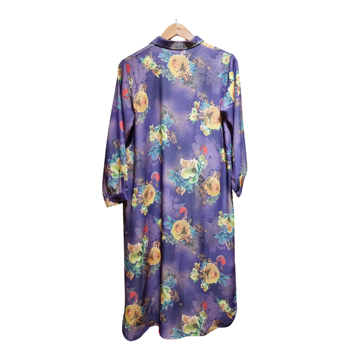 Women's Printed Long Shirt with Wide-Leg Pants – Elegant Floral & Paisley Co-Ord Set U(0310)