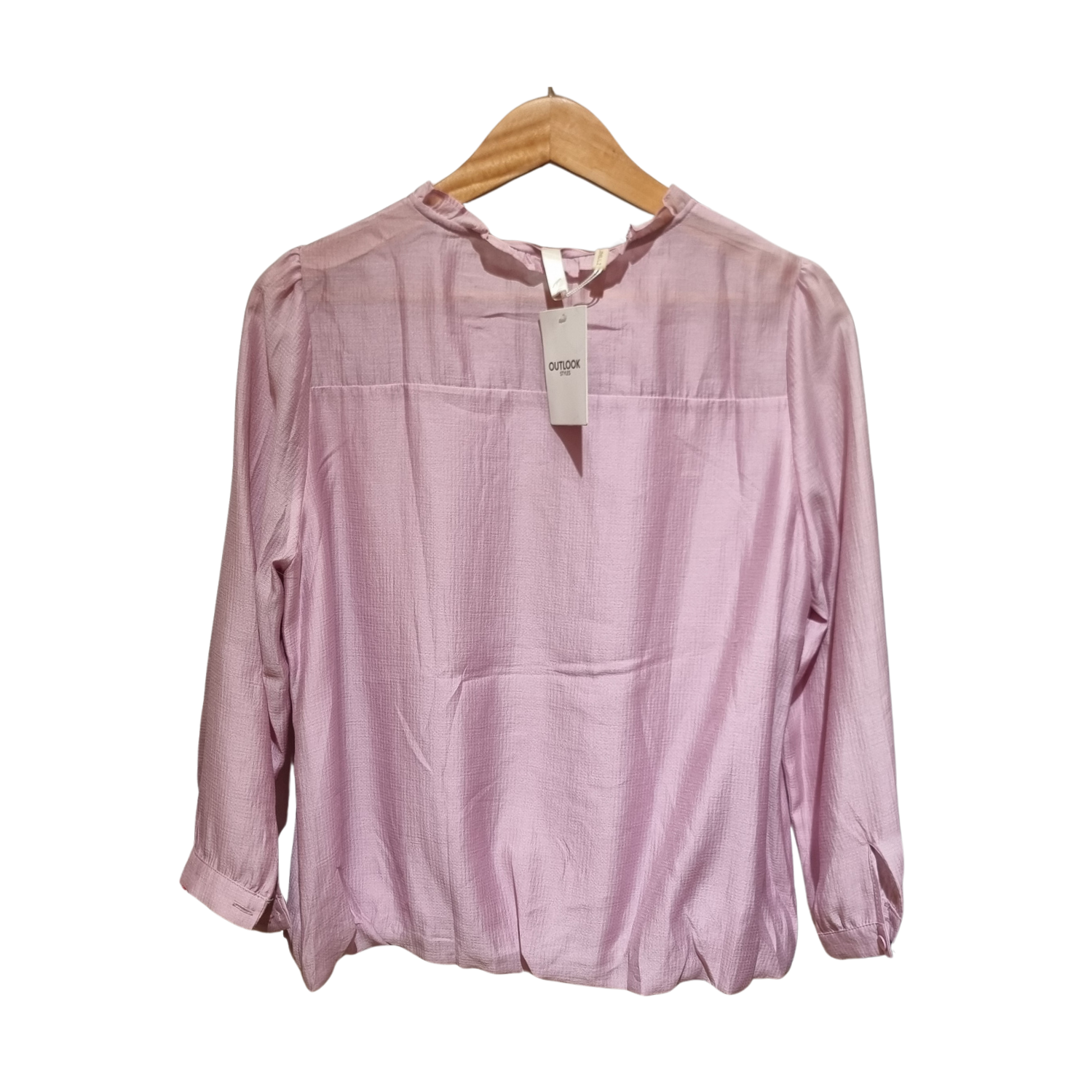 Smocked Pearl-Accent Pintuck Blouse