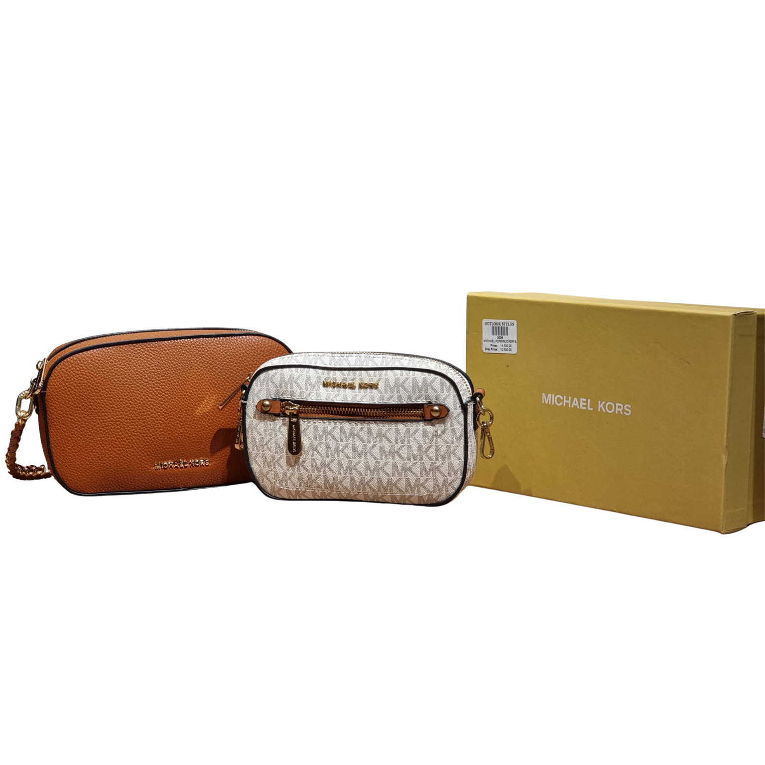Michael Kors Jet Set 2-in-1 Pebbled Leather and Signature Logo Set