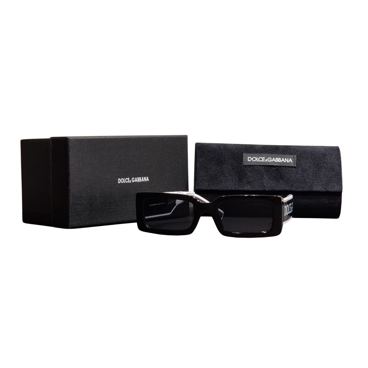 Dolce & Gabbana Rectangular Black Luxury Sunglasses – Premium Designer Eyewear
