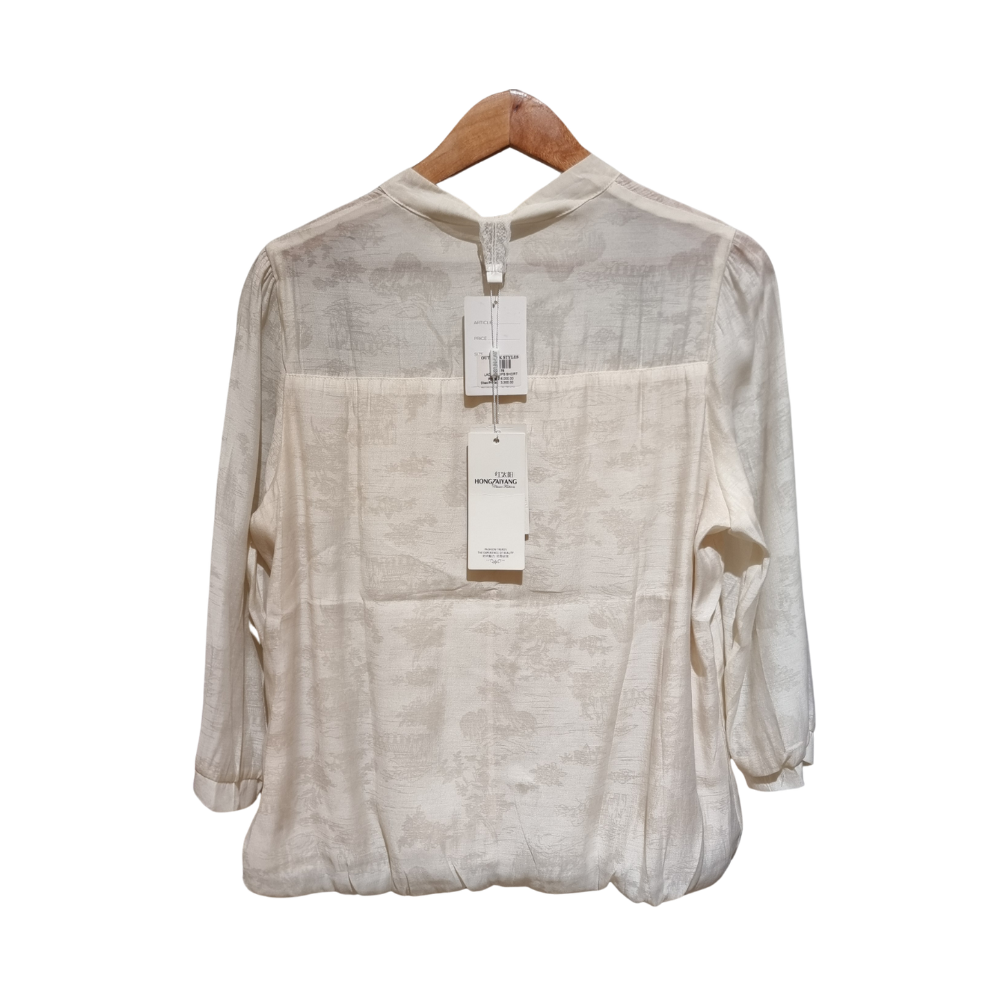 Embroidered Patch Chinoiserie Blouse