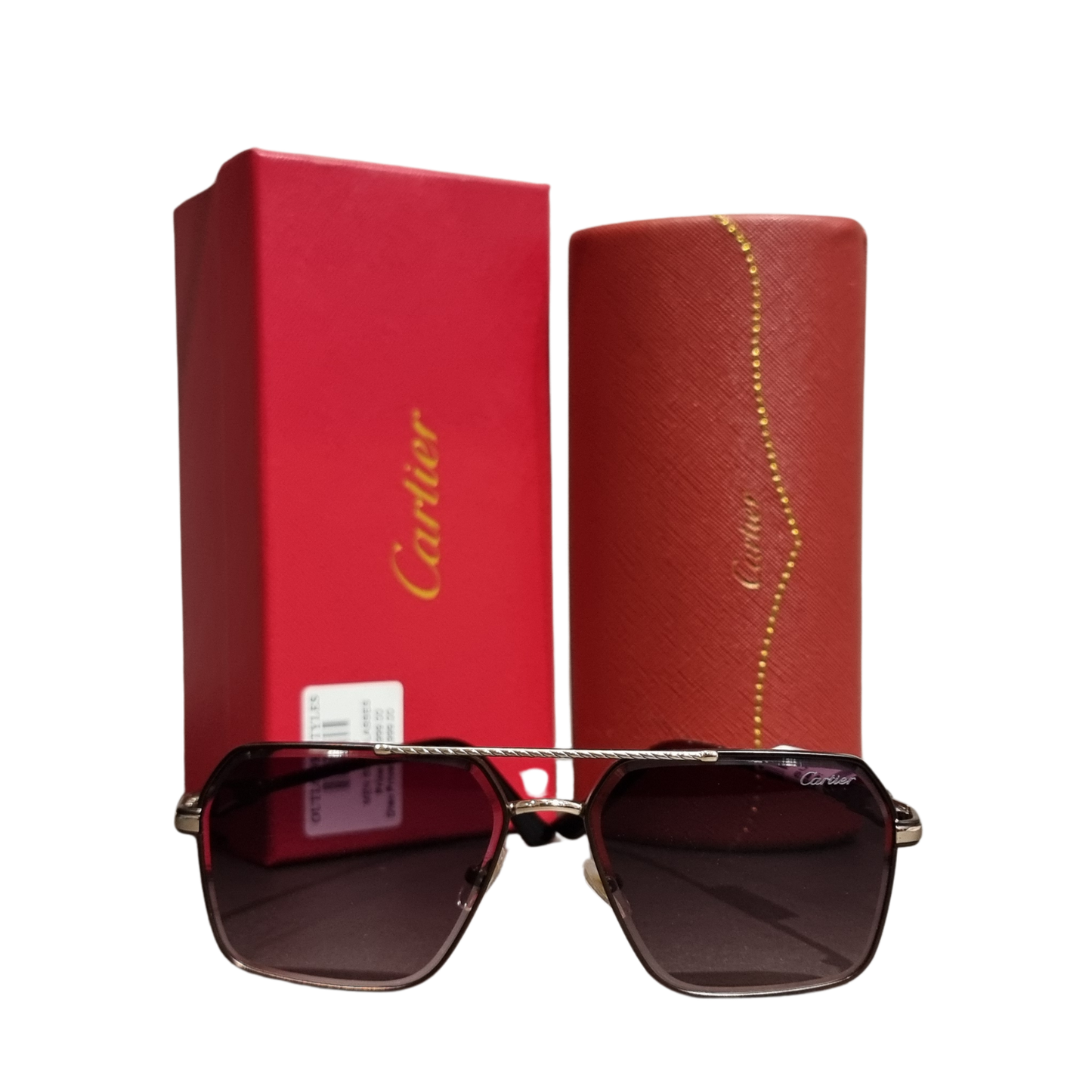 Cartier Legendary Navigator Sunglasses with Plum Gradient Lenses