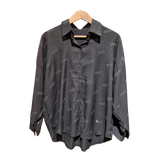 Crystal Logo Oversized Crepe Shirt