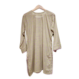 Women’s Printed Summer Kurta – Lightweight Casual Kurti with Lace Detail | Elegant Daily Wear U(0260)