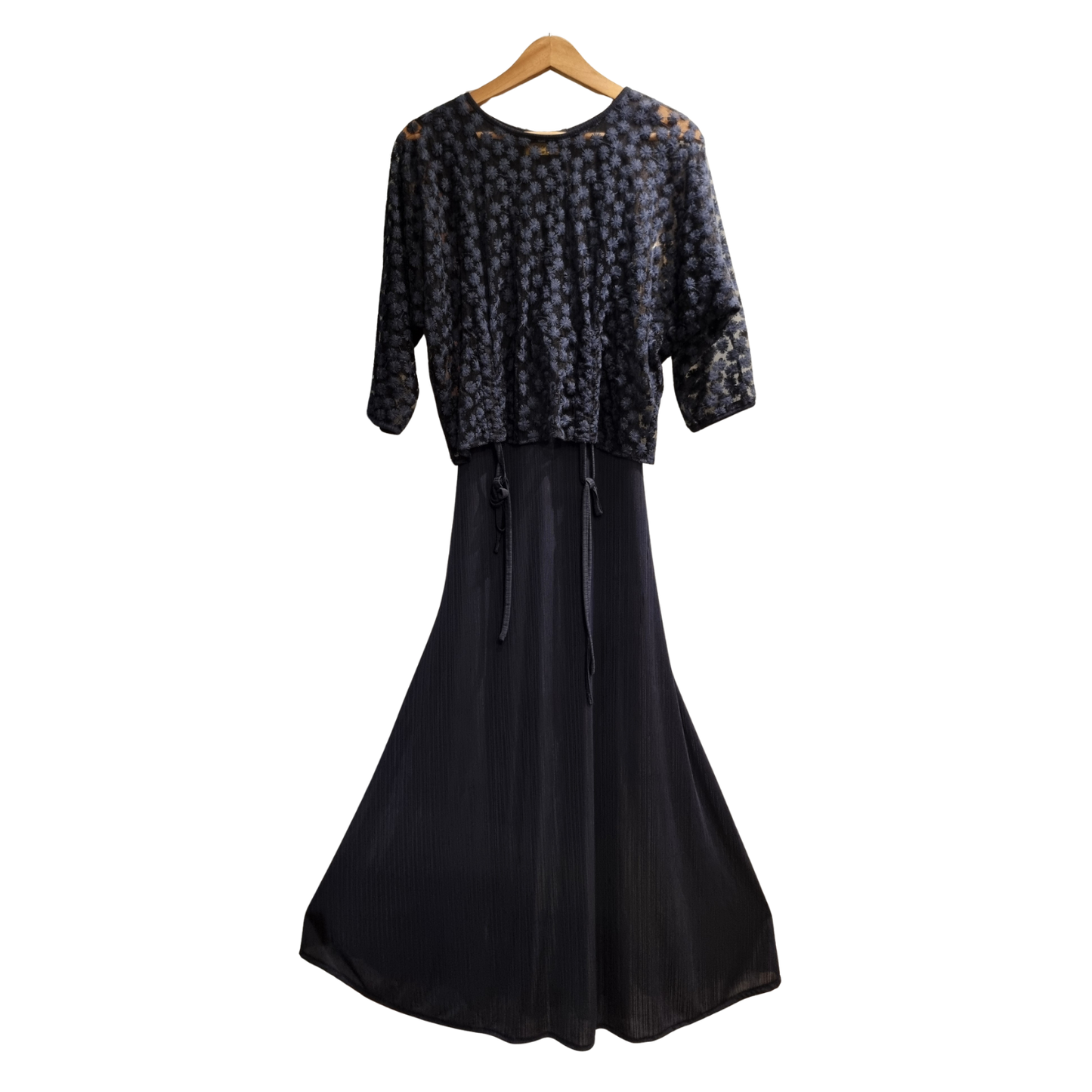 Elegance Lace Overlay Maxi Dress (U0253)