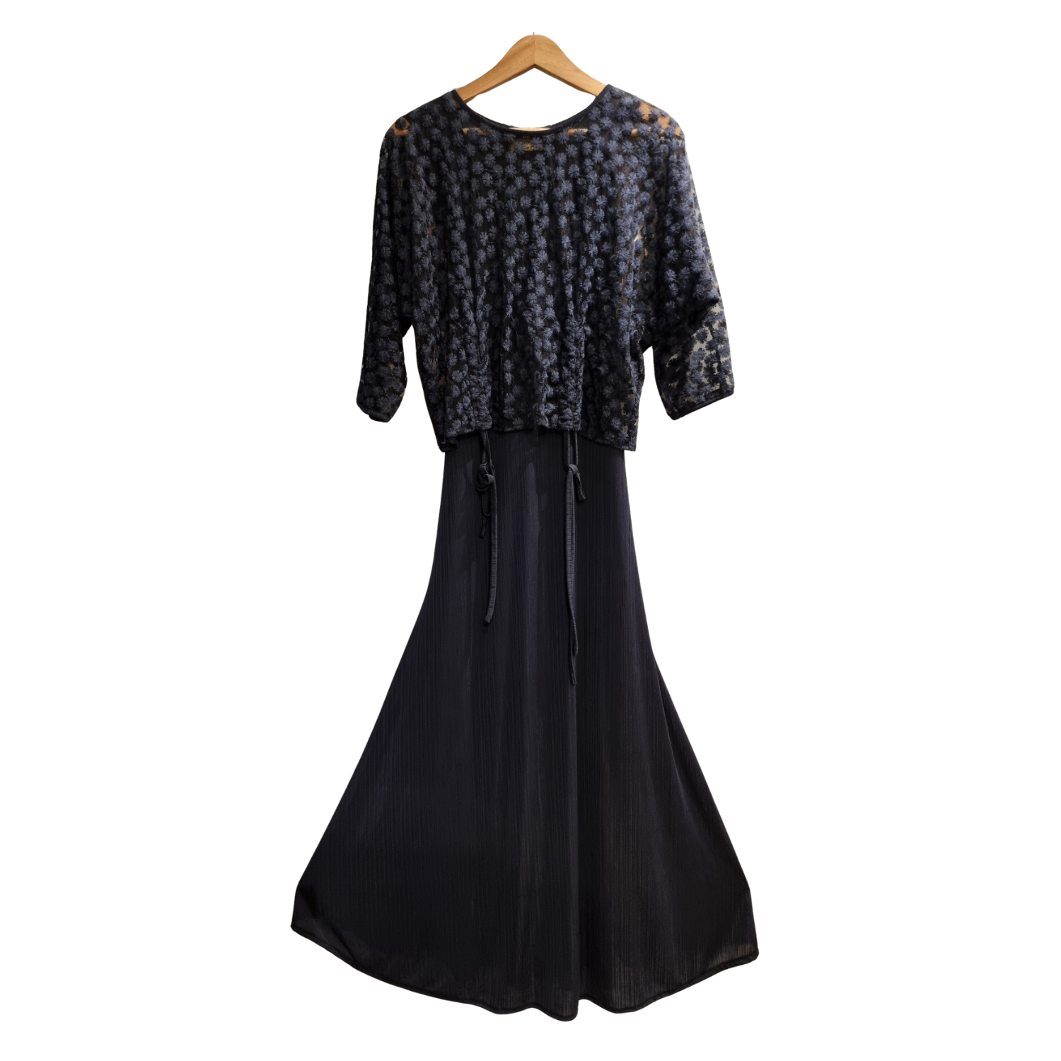 Elegance Lace Overlay Maxi Dress (U0253)