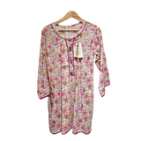 Elegant Pink Floral Lawn Kurta – Soft Summer Casual Wear for Women U(0260)