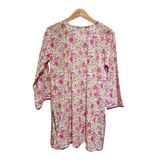 Elegant Pink Floral Lawn Kurta – Soft Summer Casual Wear for Women U(0260)