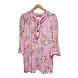 Elegant Pink Floral Kurta & Farshi Shalwar Set – Soft Summer Garden Outfit for Women U(0259)