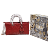 Christian Dior Matte Geometric Quilted Lady D-Joy East-West Bag