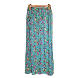 Two-Piece Turquoise Floral Printed Lawn Suit