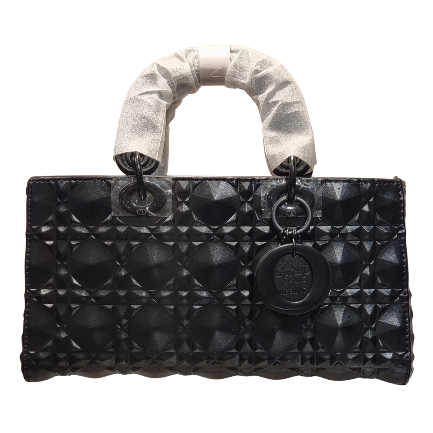 Christian Dior Matte Geometric Quilted Lady D-Joy East-West Bag