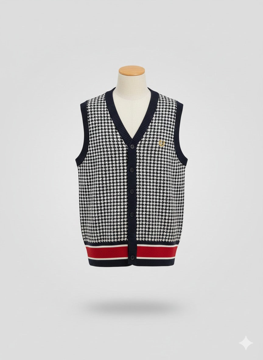 V-Neck button sweater