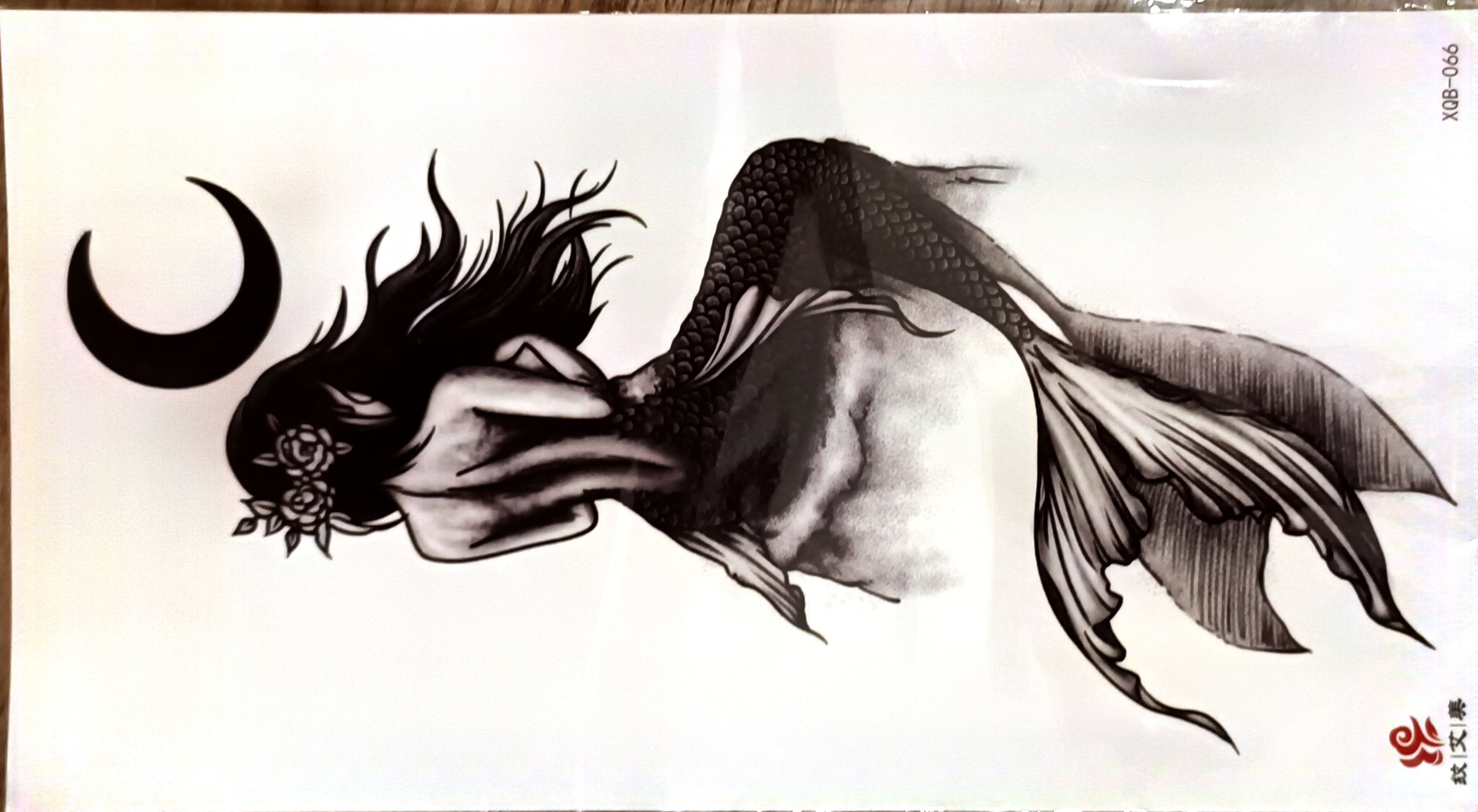 Black Mermaid Tattoo