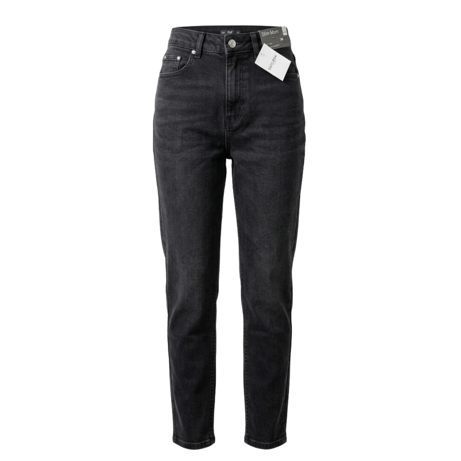 Women's Classic High-Waist Black Straight-Leg Jeans – Premium Stretch Denim U(0304)