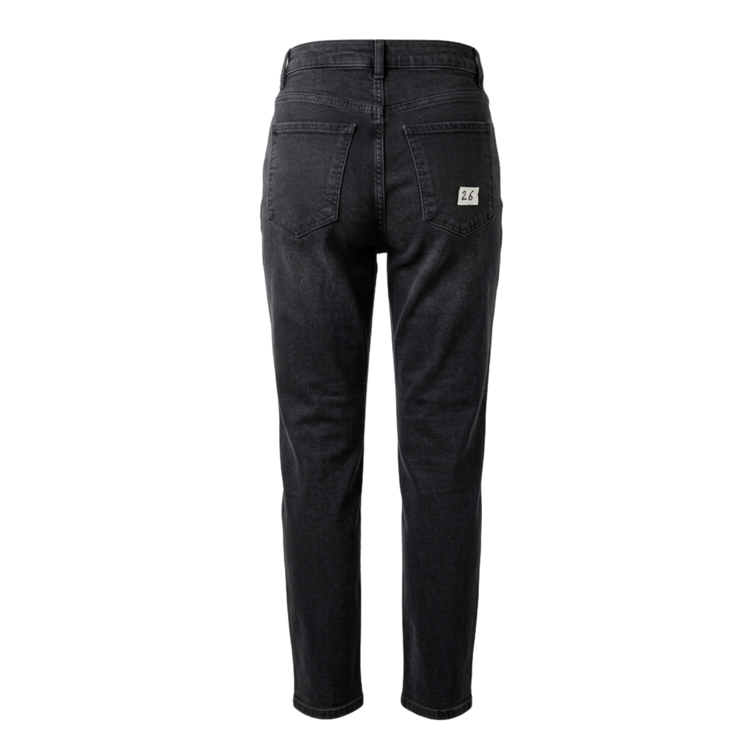 Women's Classic High-Waist Black Straight-Leg Jeans – Premium Stretch Denim U(0304)
