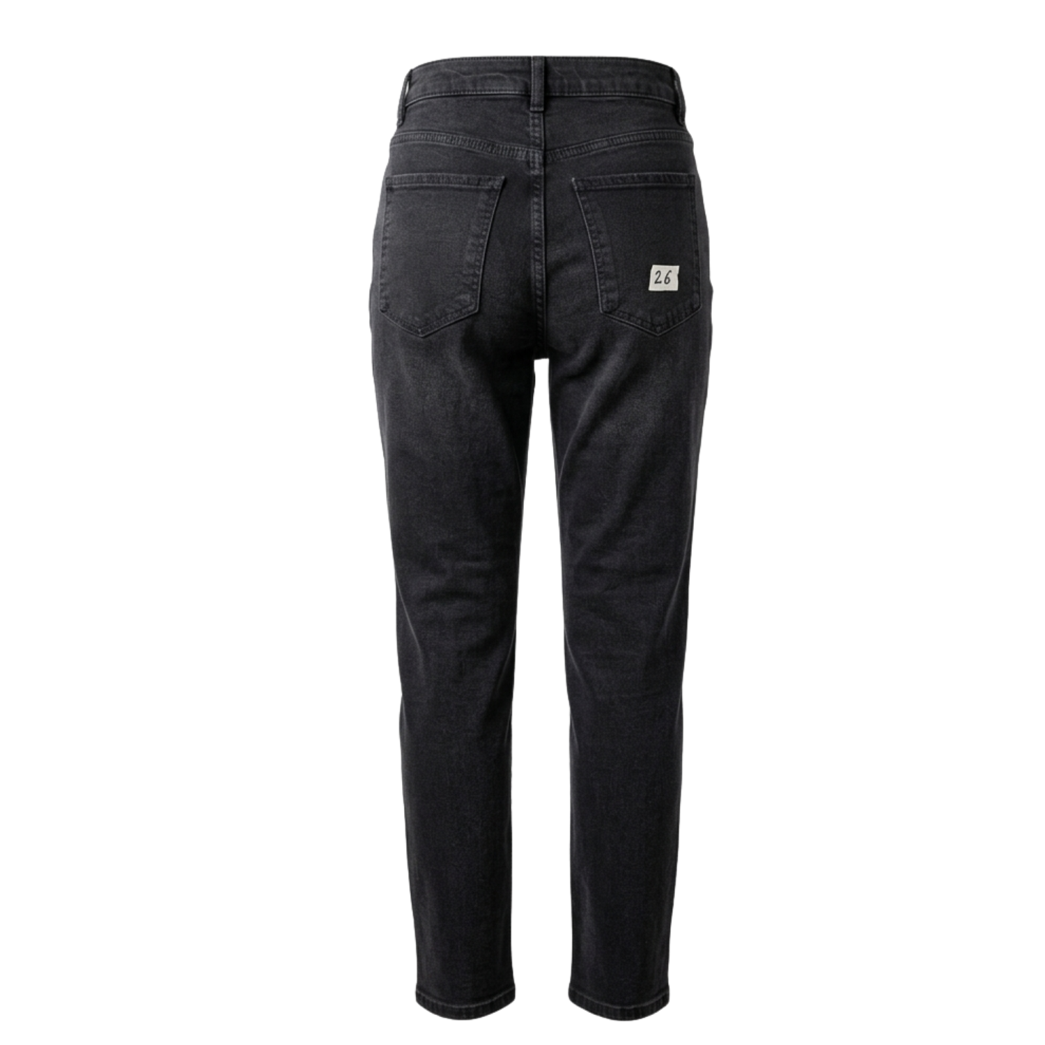 Women's Classic High-Waist Black Straight-Leg Jeans – Premium Stretch Denim U(0304)