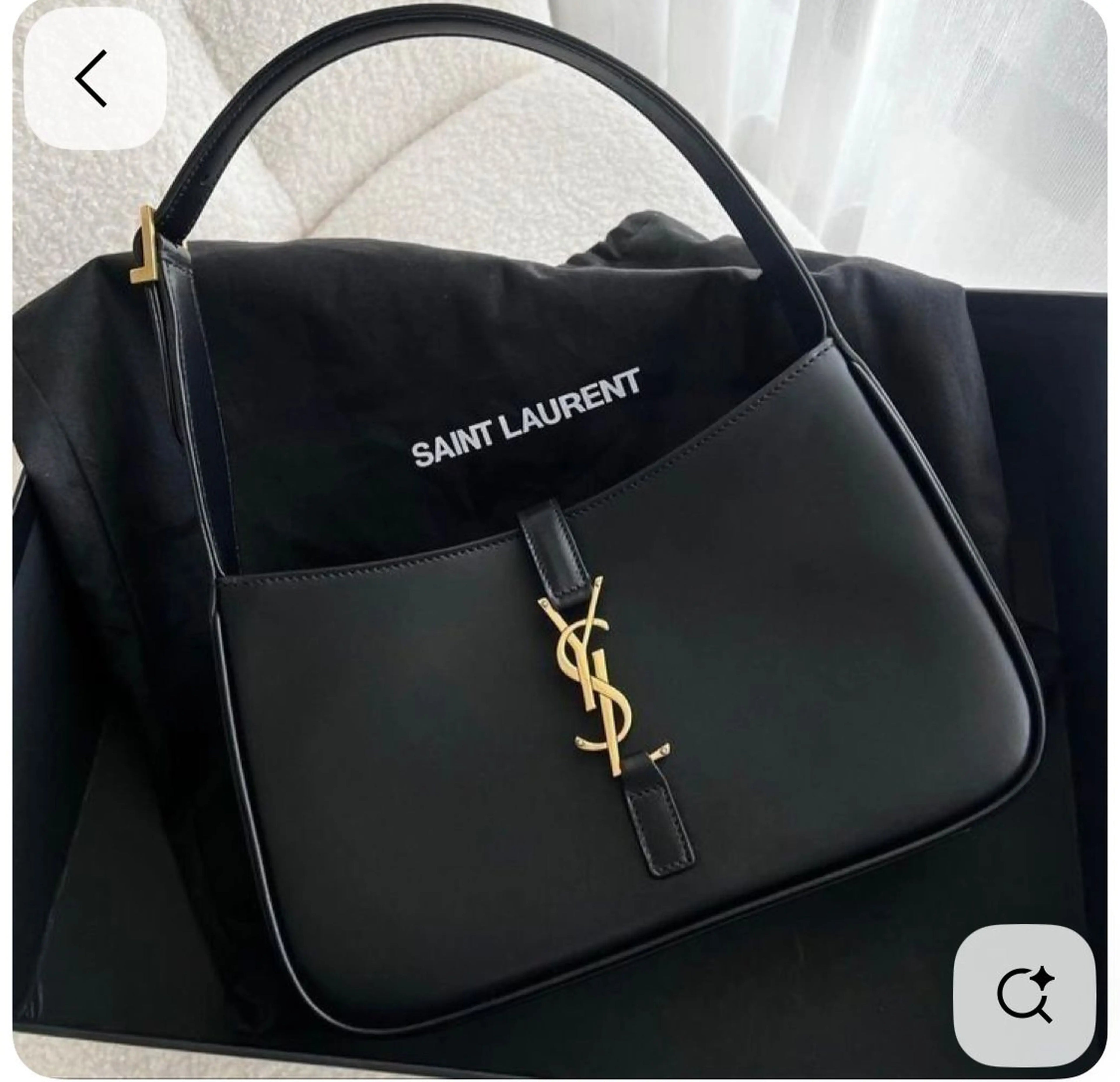 Ysl Black Leather Bag