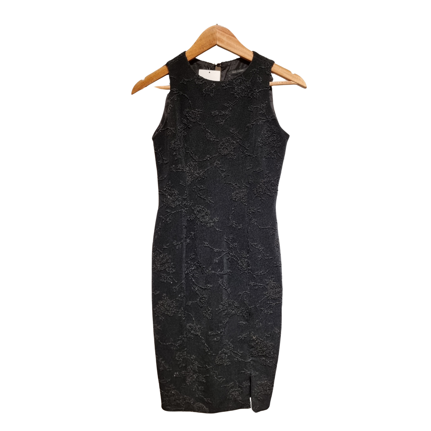 Midnight Noir: Embroidered Shimmer Bodycon Dress